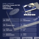CARTULINA CREMA A4 100 HOJAS 270G CLAIREFONTAINE - resumen de atributos