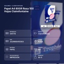 PAPEL A4 80GR ROSA 100 HOJAS CLAIREFONTAINE - resumen de atributos