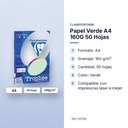 PAPEL VERDE A4 160G 50 HOJAS - características principales