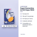 PAPEL CLEMENTINA A4 50 HOJAS 160G  - características principales