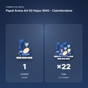 PAPEL ARENA A4 50 HOJAS 160G - CLAIREFONTAINE - formato de venta: caja de 22