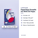 PAPEL ROJO GROSELLA A4 160G 50 HOJAS - características principales