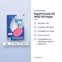 PAPEL FUCSIA A4 160G 50 HOJAS - características principales