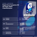 PAPEL AZUL TURQUESA A4 50 HOJAS 160G CLAIREFONTAINE - resumen de atributos