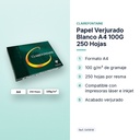 PAPEL VERJURADO BLANCO A4 100G 250 HOJAS - características principales