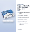PAPEL A4 CLAIRALFA AZUL CLARO 500 HOJAS 80G - características principales