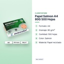 PAPEL SALMON A4 80G 500 HOJAS  - características principales