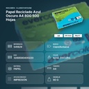 PAPEL RECICLADO AZUL OSCURO A4 80G 500 HOJAS  - resumen de atributos
