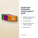 CLASIFICADOR C/RIBETE PP TRANSL.RAYADO Fº VERDE - características principales