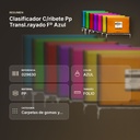 CLASIFICADOR C/RIBETE PP TRANSL.RAYADO Fº AZUL - resumen de atributos