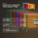 CLASIFICADOR C/RIBETE PP TRANSL.RAYADO Fº ROJO - resumen de atributos