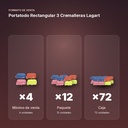 PORTATODO RECTANGULAR 3 CREMALLERAS LAGART  - formato de venta: paquete de 12, caja de 72