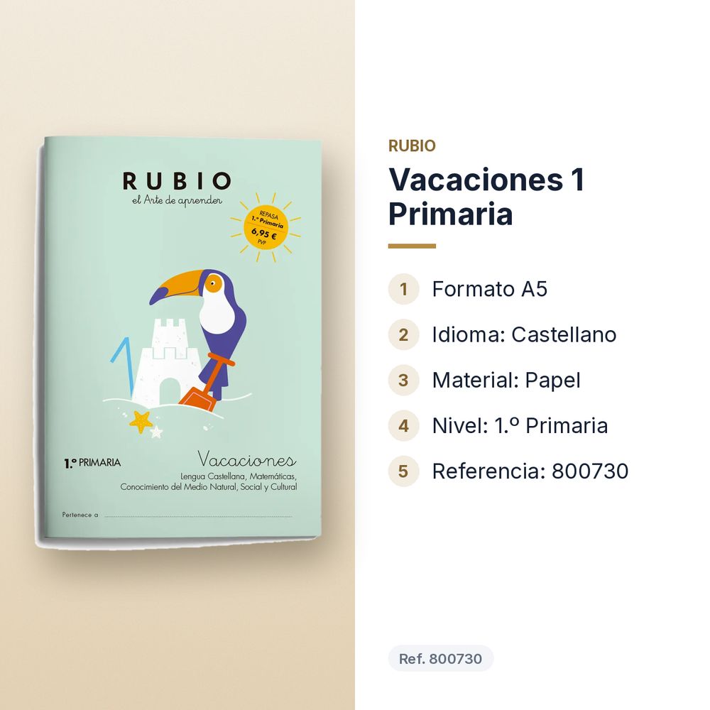 VACACIONES 1 PRIMARIA  - características principales