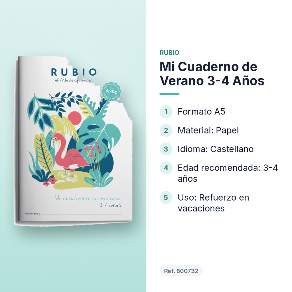 MI CUADERNO DE VERANO 3-4 AÑOS - características principales