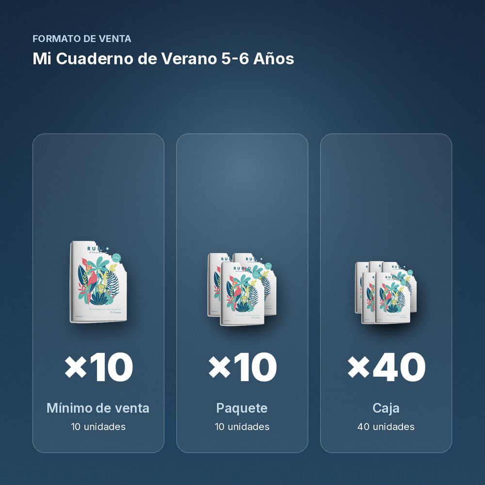 MI CUADERNO DE VERANO 5-6 AÑOS  - formato de venta: paquete de 10, caja de 40