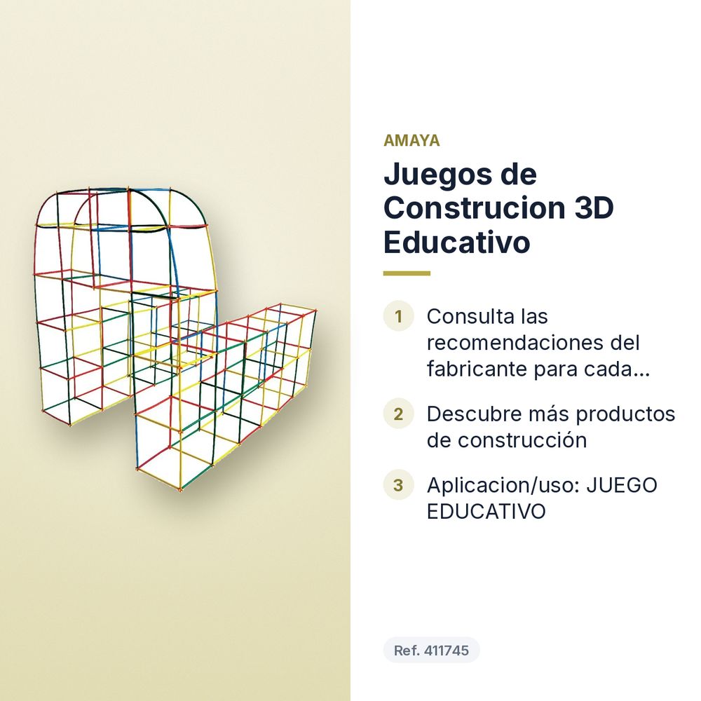 JUEGOS DE CONSTRUCION 3D EDUCATIVO - características principales