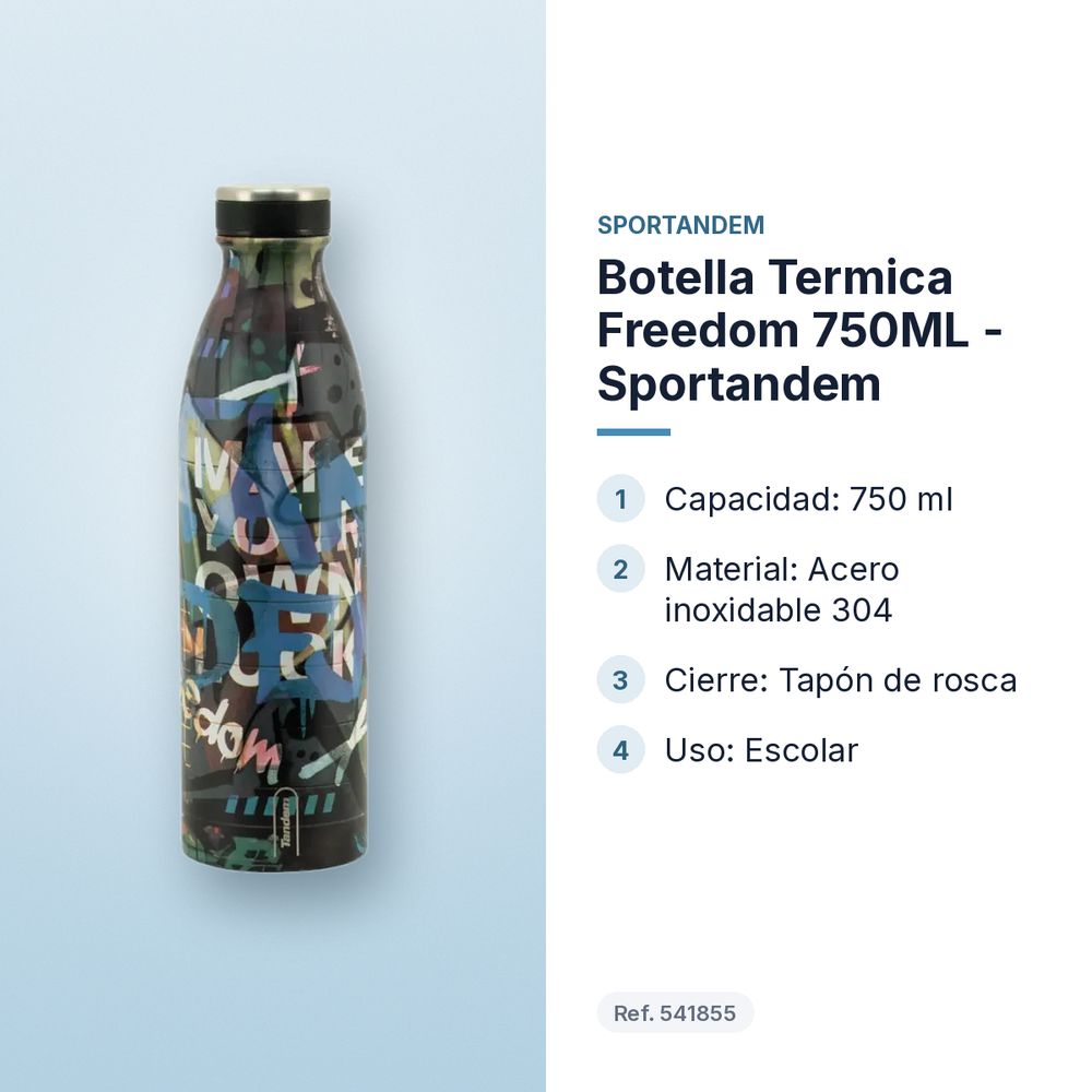 BOTELLA TERMICA FREEDOM 750ML - SPORTANDEM - características principales