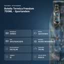 BOTELLA TERMICA FREEDOM 750ML - SPORTANDEM - resumen de atributos