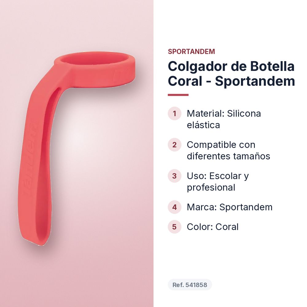 COLGADOR DE BOTELLA CORAL - SPORTANDEM - características principales