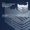 SABANA CUNA PROTECTOR IMPERMEABLE RIZO 120X60 BLANCA - resumen de atributos