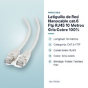 LATIGUILLO DE RED NANOCABLE CAT.6 FTP RJ45 10 METROS GRIS COBRE 100% - características principales
