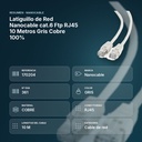 LATIGUILLO DE RED NANOCABLE CAT.6 FTP RJ45 10 METROS GRIS COBRE 100% - resumen de atributos