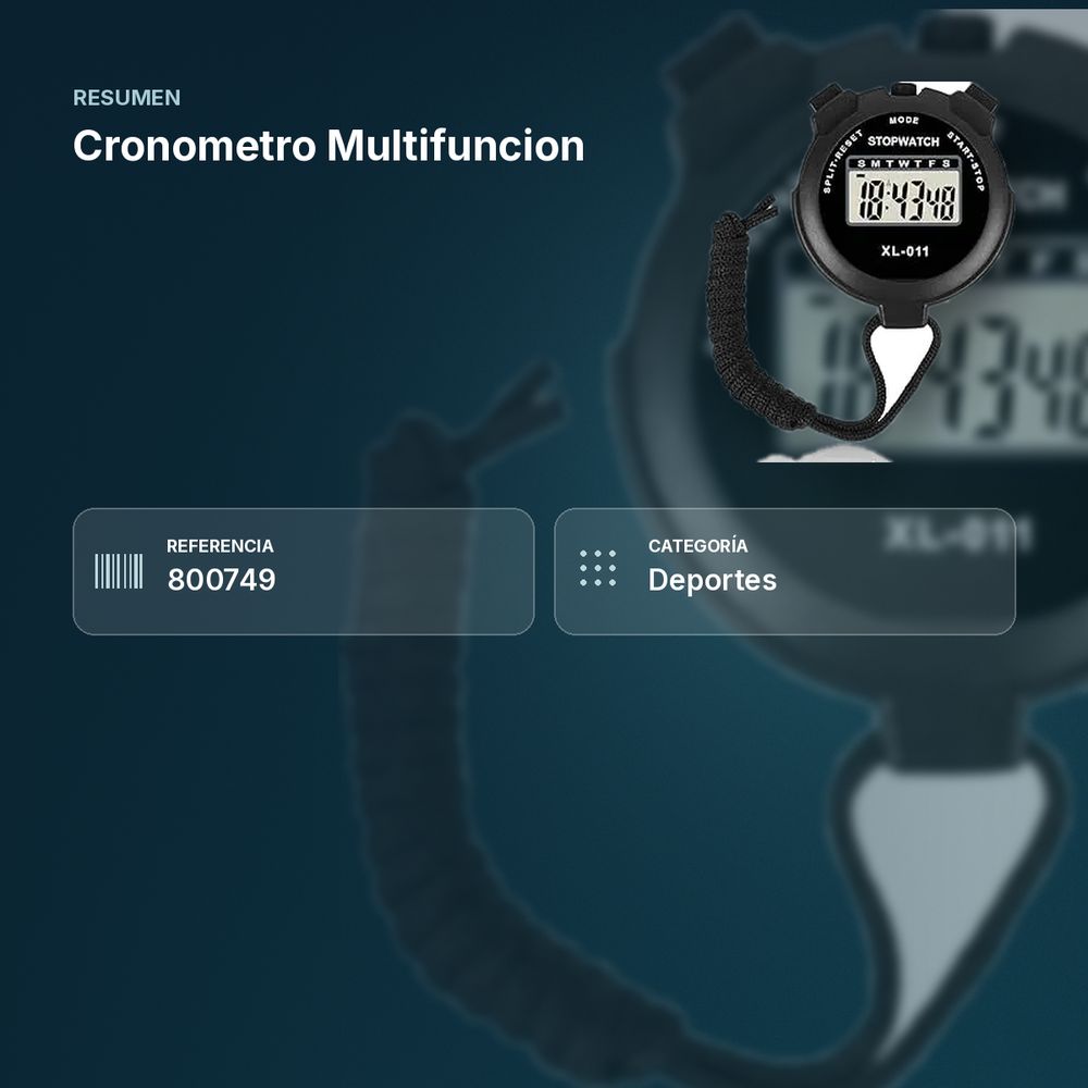 CRONOMETRO MULTIFUNCION  - resumen de atributos