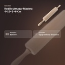RODILLO AMASAR MADERA 44.5X6X6 CM - resumen de atributos