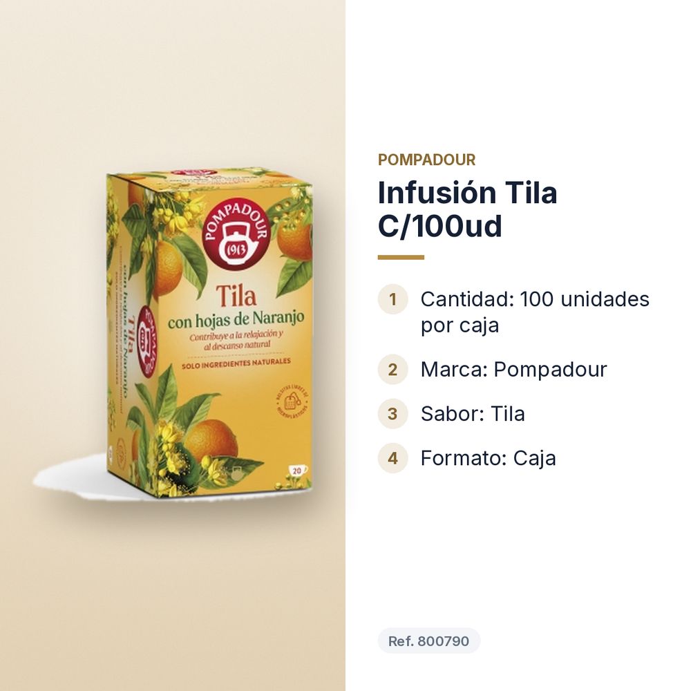 INFUSIÓN TILA C/100UD  - características principales