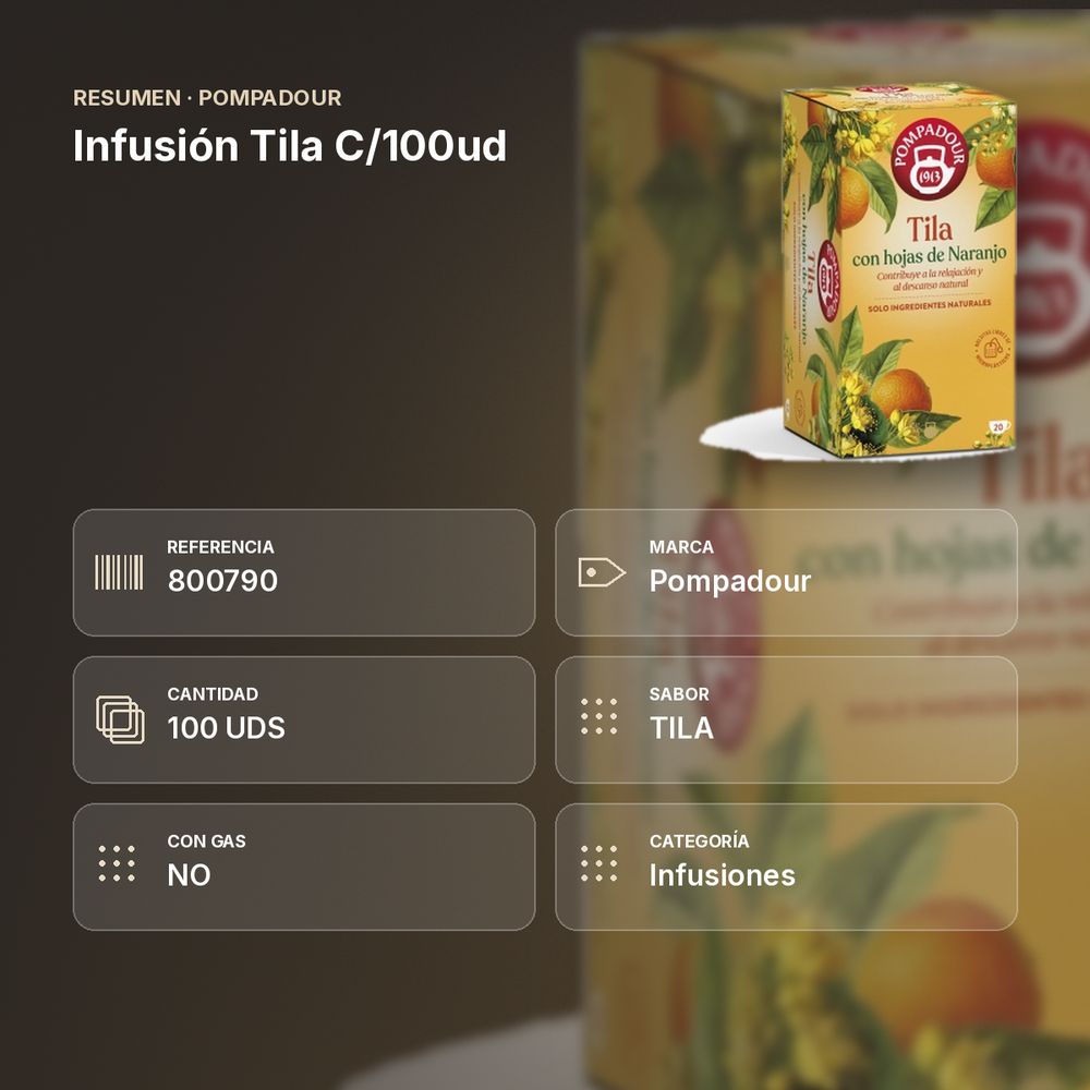 INFUSIÓN TILA C/100UD  - resumen de atributos