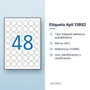 ETIQUETA APLI 13882 - características principales