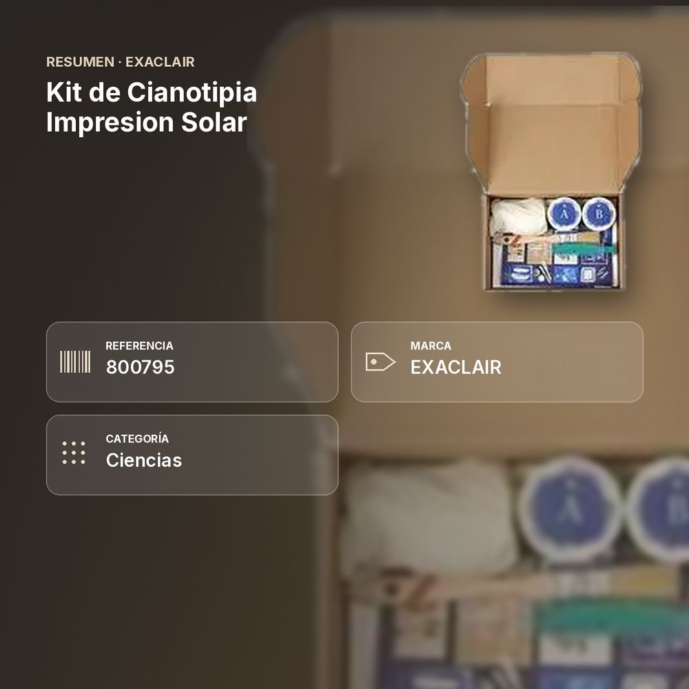 KIT DE CIANOTIPIA IMPRESION SOLAR - resumen de atributos