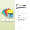 PAPEL A4 80GR 250HJS SURTIDO INTENSO  - características principales