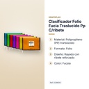 CLASIFICADOR FOLIO FUCIA TRASLUCIDO PP C/RIBETE  - características principales