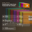 CLASIFICADOR FOLIO FUCIA TRASLUCIDO PP C/RIBETE  - resumen de atributos