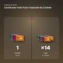 CLASIFICADOR FOLIO FUCIA TRASLUCIDO PP C/RIBETE  - formato de venta: caja de 14