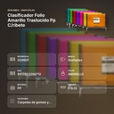 CLASIFICADOR FOLIO AMARILLO TRASLUCIDO PP C/RIBETE  - resumen de atributos