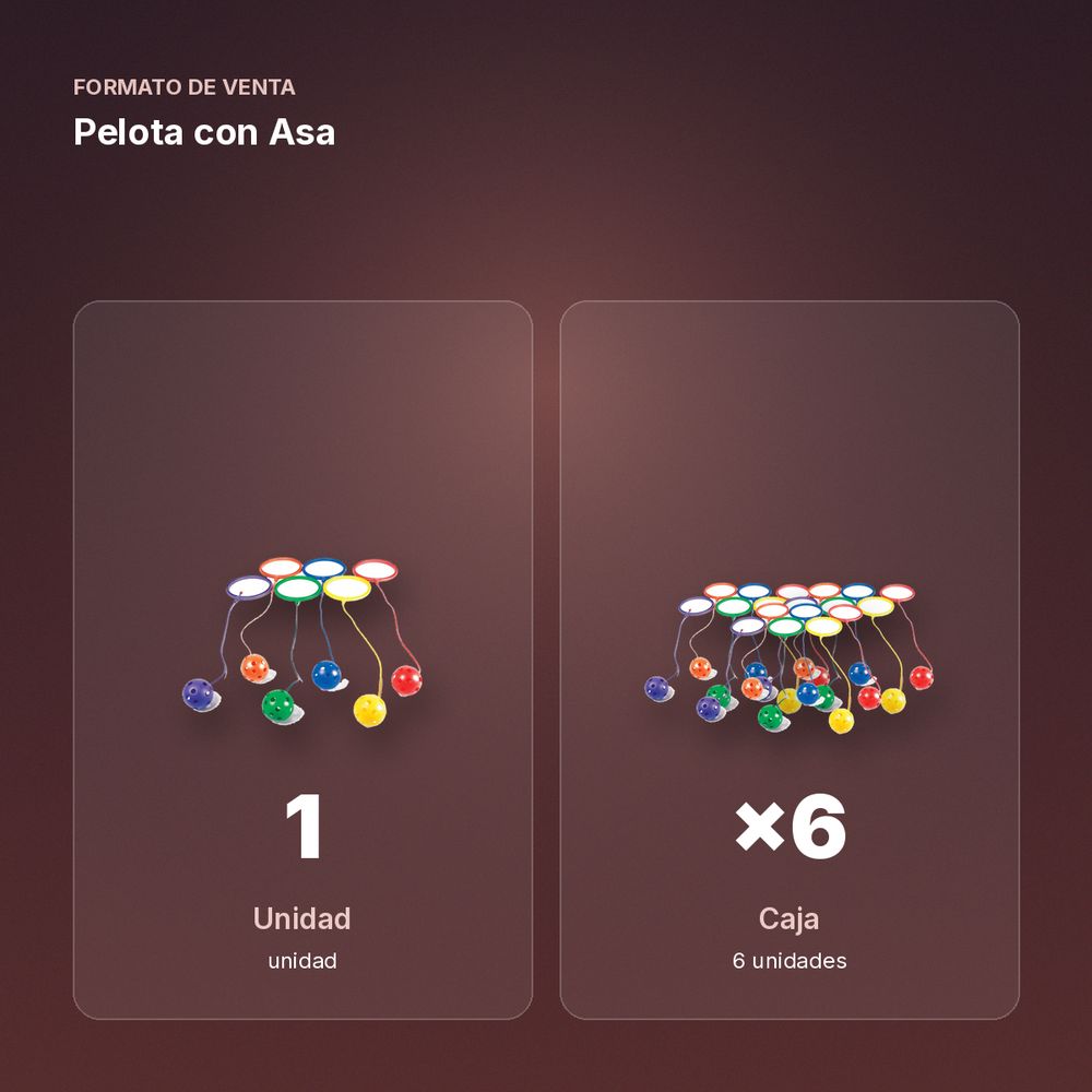 PELOTA CON ASA  - formato de venta: caja de 6