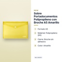 SOBRE PORTADOCUMENTOS POLIPROPILENO CON BROCHE A5 AMARILLO - características principales