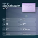 SOBRE PORTADOCUMENTOS POLIPROPILENO CON BROCHE A5 LILA - resumen de atributos