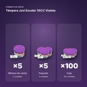 TÉMPERA JOVI ESCOLAR 35CC VIOLETA - formato de venta: paquete de 5, caja de 100