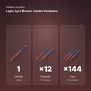 LAPIZ LYRA BICOLOR JUMBO UNIDADES - formato de venta: paquete de 12, caja de 144