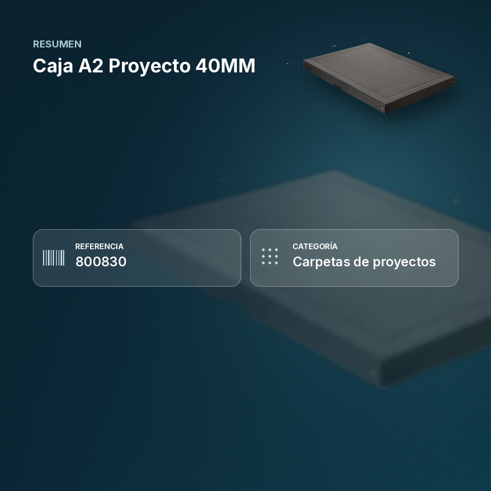 CAJA A2 PROYECTO 40MM - resumen de atributos