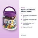 BOLAS ENSARTABLES 100PZ 20MM - características principales