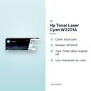 HP TONER LASER CYAN W2201A - características principales