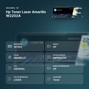 HP TONER LASER AMARILLO W2202A - resumen de atributos