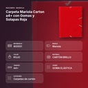CARPETA MARIOLA CARTON A4+ CON GOMAS Y SOLAPAS ROJA - resumen de atributos