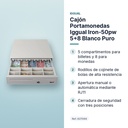 CAJÓN PORTAMONEDAS IGGUAL IRON-50PW 5+8 BLANCO PURO - características principales