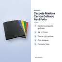 CARPETA MARIOLA CARTON GOFRADO AZUL FOLIO - características principales
