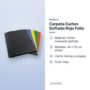 CARPETA CARTON GOFRADO ROJO FOLIO  - características principales